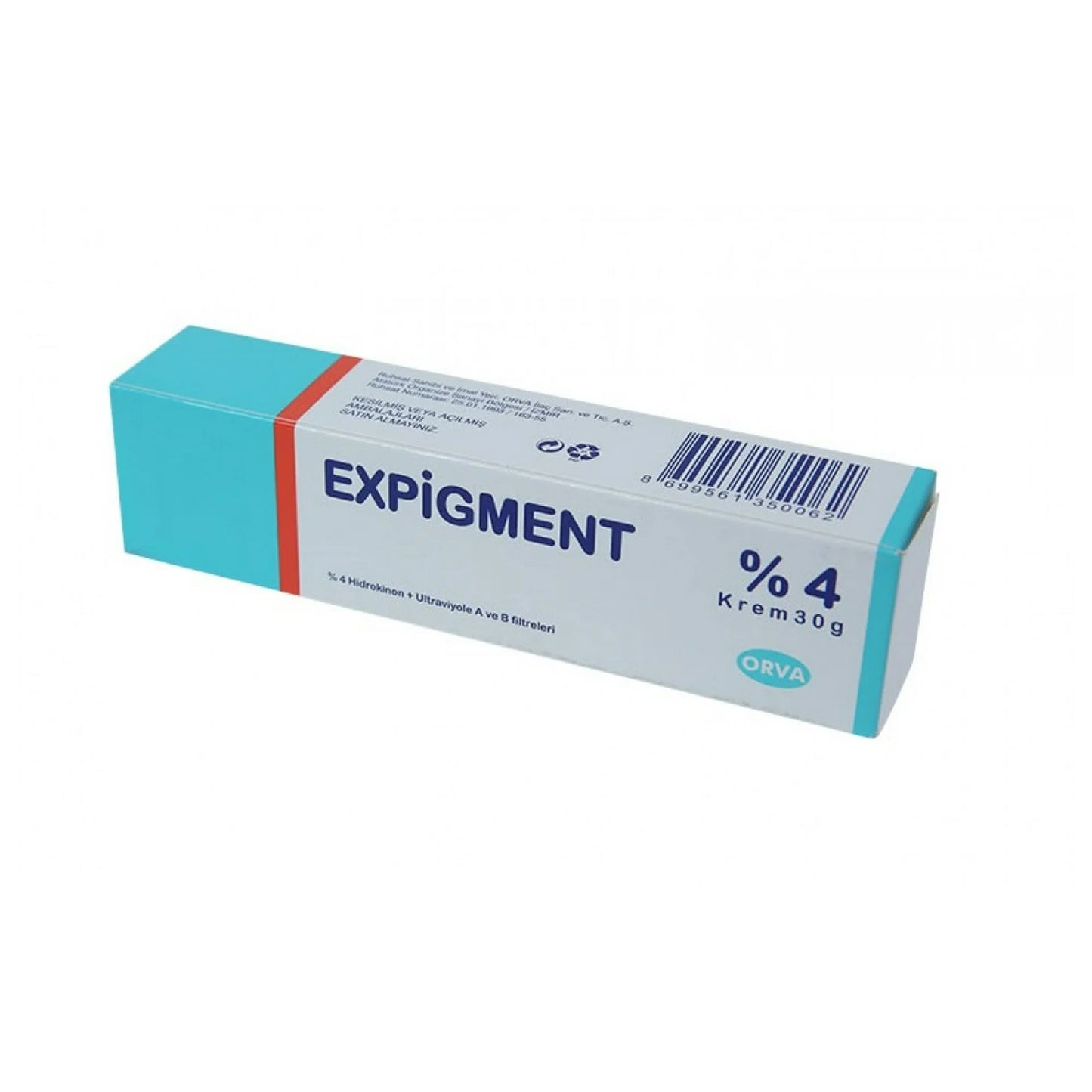EXPIGMENT %4 Cream 30 gr hydroquinone skin bleaching cream expigment for lightening darkened skin areas.