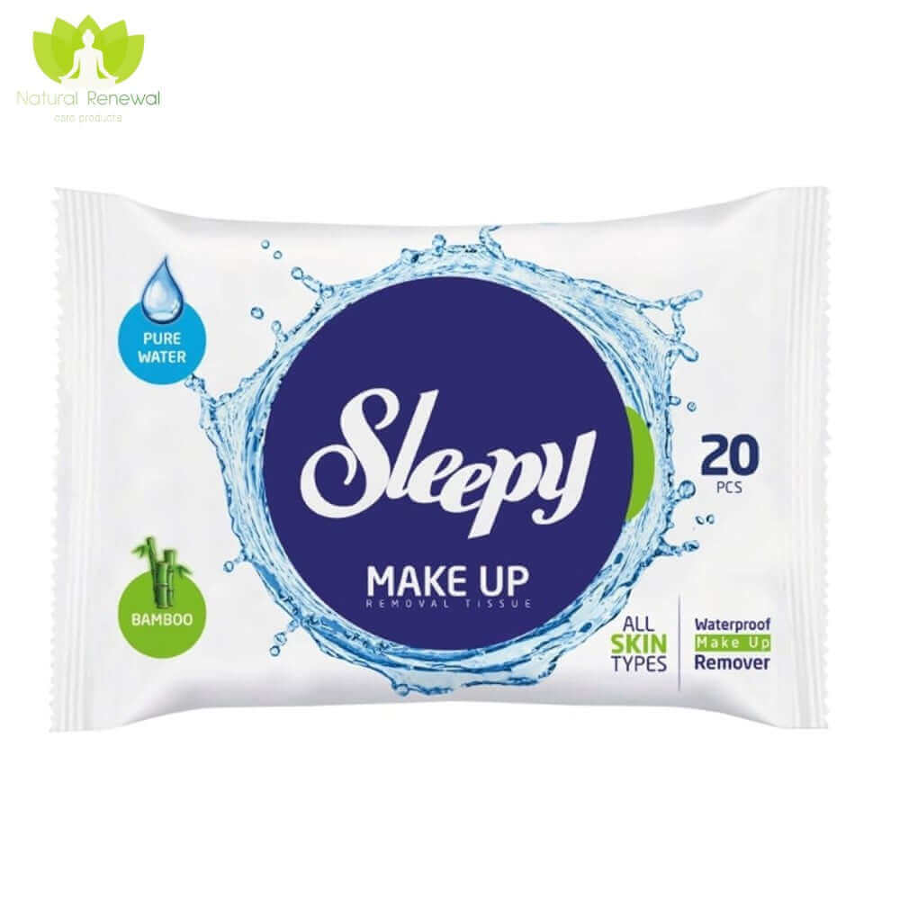 Sleepy Disposable Makeup Removal Wipes %100 Bamboo Sensitive Skin Clean Skin Towels XL USDA Biobased Face Towel, Ultra Soft, 60 Ct x 3 Pack