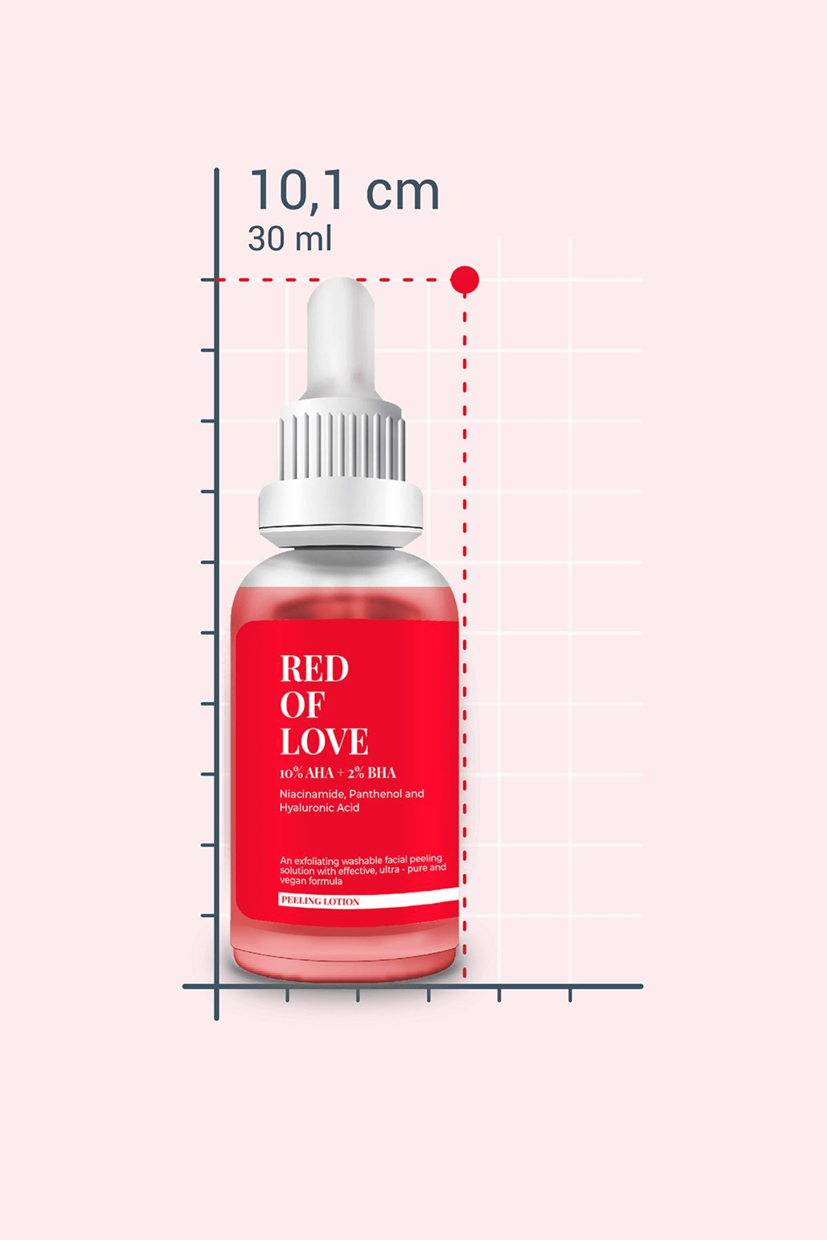 RED OF LOVE - AHA 10% & BHA 2% Revitalizing Skin Tone Equalizing Red Peeling Serum