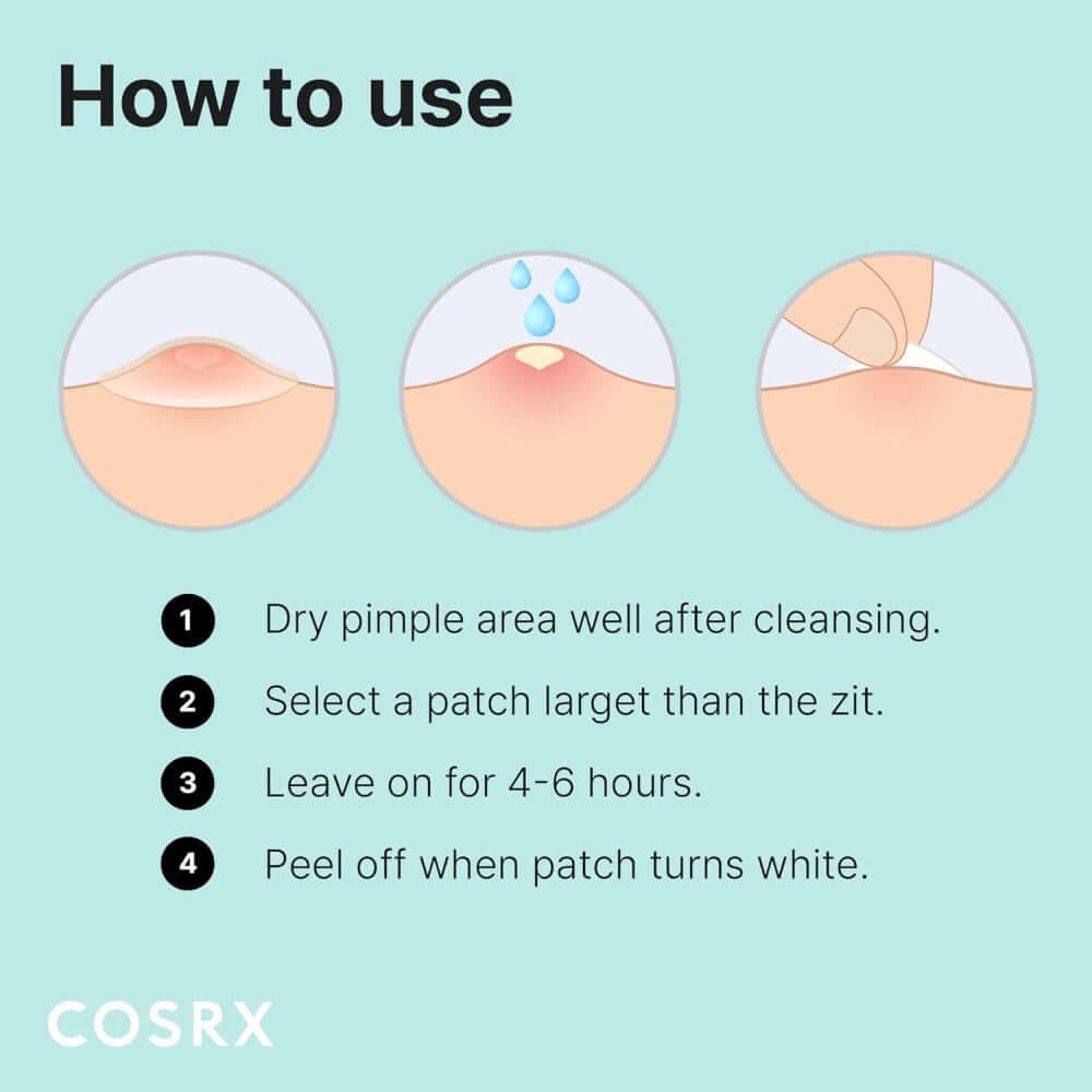  COSRX Acne Pimple Patch Absorbing Hydrocolloid Original 3 Size Patches for Blemishes and Zits Cover, Spot Stickers for Face and Body