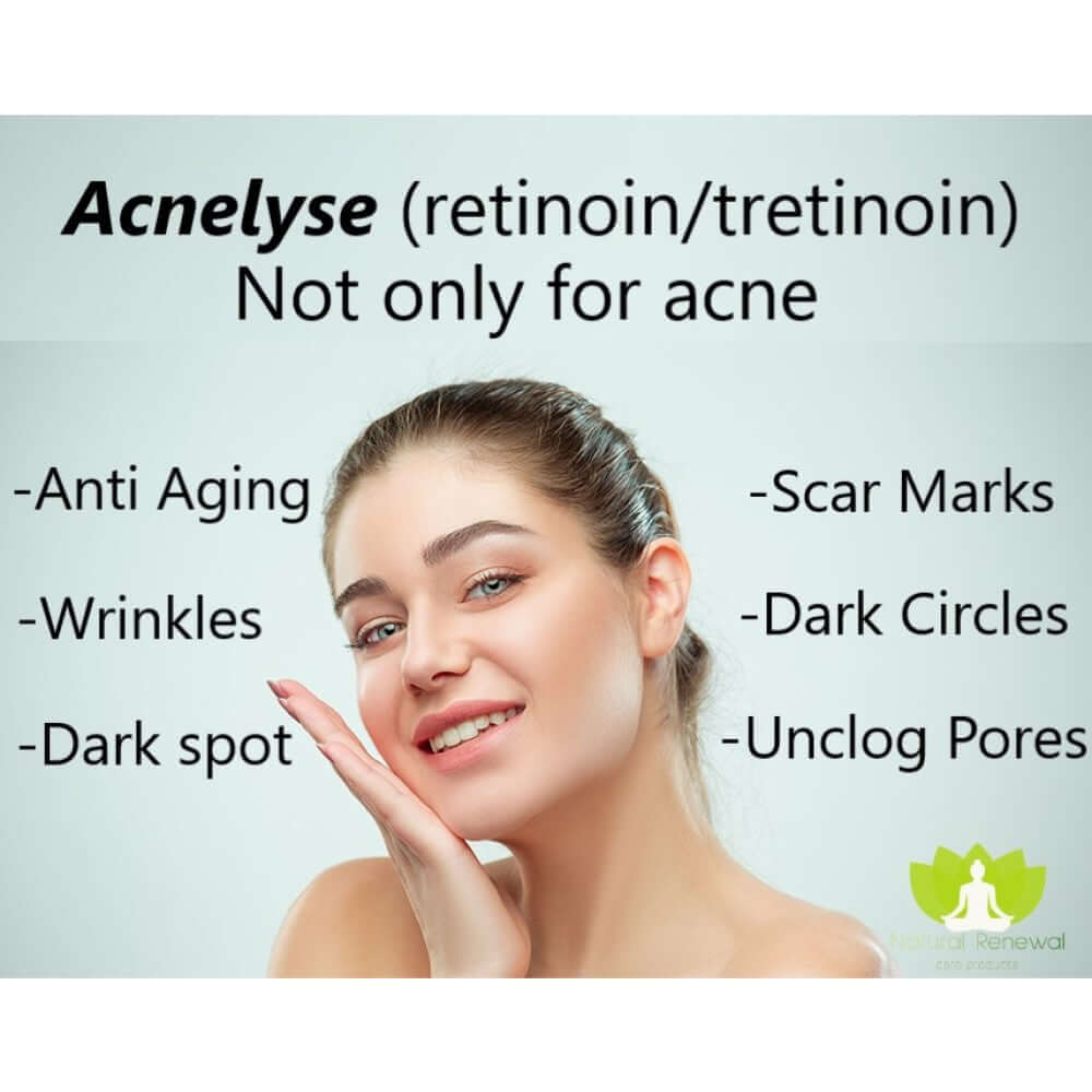 ACNELYSE % 0.1 Skin Cream Acne Treatment Skin Renewal Anti Aging Cream For Daily Use$ Acnelyse Cream 0.1% - 20g Acne Treatment, Fine Wrinkles, Dark spots or Rough skin facial damage, Anti-Aging with Tretinoin Formulation: CreamOrigin: TR (Origin) FEATURES