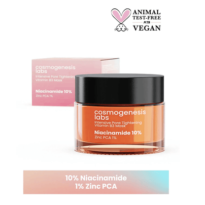 Cosmogenesis Pore Tightening Vitamin B3 Niacinamide Mask 50ml Vegan Anti-Acne (10% NIACINAMIDE)